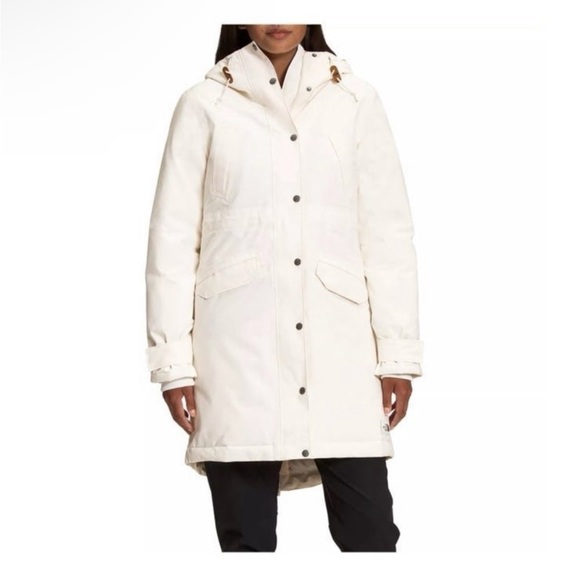 *SOLD*The North face Beautiful off white North face W SNOW DOWN PARKA GARDENIA - Picture 2 of 6